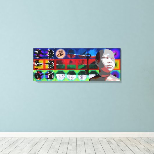 GMT 24 H Project Beethoven Psychedelische Lijsten Canvas Afdruk (Insitu (Houten vloer))