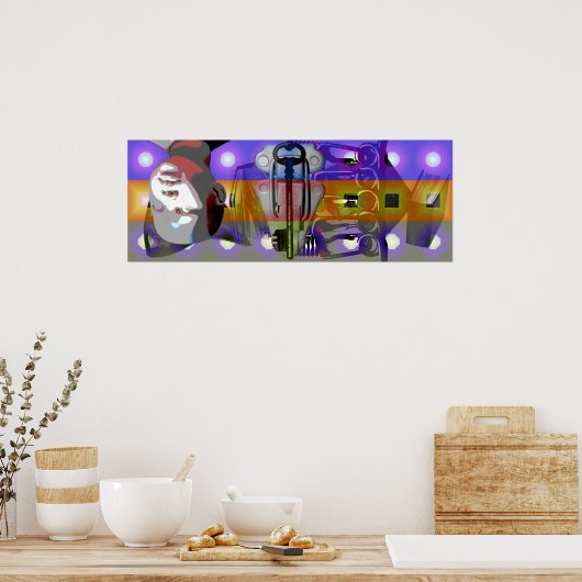 GMT 24 H Project Doll Key gradiënt kleuren Lijst P Poster (Keuken)