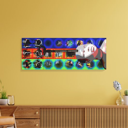 GMT 24 H Project Doll Key Psychedelic Lijsten C Canvas Afdruk (Insitu (Woonkamer))