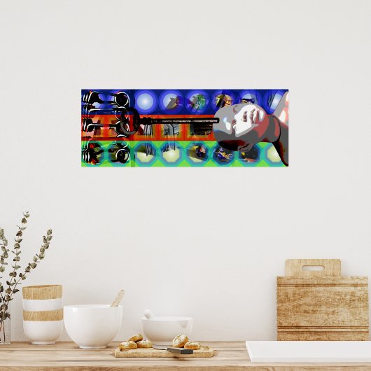 GMT 24 H Project Doll Key Psychedelic Lijsten P Poster (Keuken)