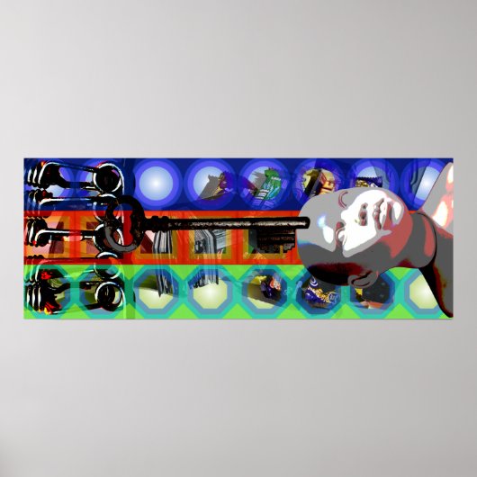 GMT 24 H Project Doll Key Psychedelic Lijsten P Poster (Voorkant)