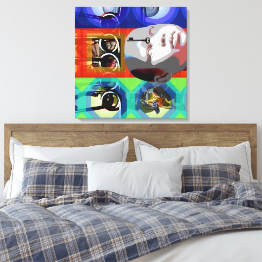 GMT 24 H Project Doll Key Psychedelic Lijsten S Canvas Afdruk (Insitu (Slaapkamer))
