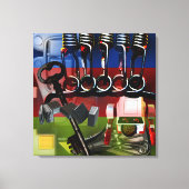 GMT 24 Heures de gradiëntkleuren van het Project L Canvas Afdruk (Voorkant)