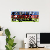 GMT 24 Heures het Poster van de de gradiënt van he (Thuiskantoor)