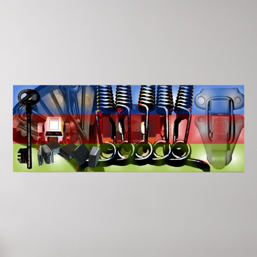 GMT 24 Heures het Poster van de de gradiënt van he (Voorkant)