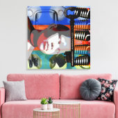 GMT 24-Heures Project Doll gradiënt kleuren Lijst Canvas Afdruk (Insitu (Woonkamer))