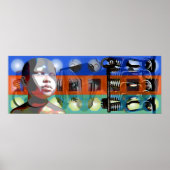 GMT 24-Heures Project Doll gradiënt kleuren Lijst Poster (Voorkant)