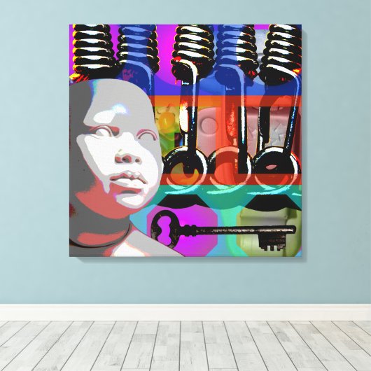 GMT 24 Heures Project Doll Pop Psychedelic Lijst S Canvas Afdruk (Insitu (Houten vloer))