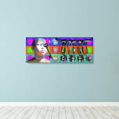 GMT 24-Heures Project Doll Pop Psychedelic Lijsten Canvas Afdruk (Insitu (Houten vloer))