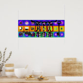 GMT 24 Heures Project Pop Psychedelic Frames 2 P Poster (Keuken)