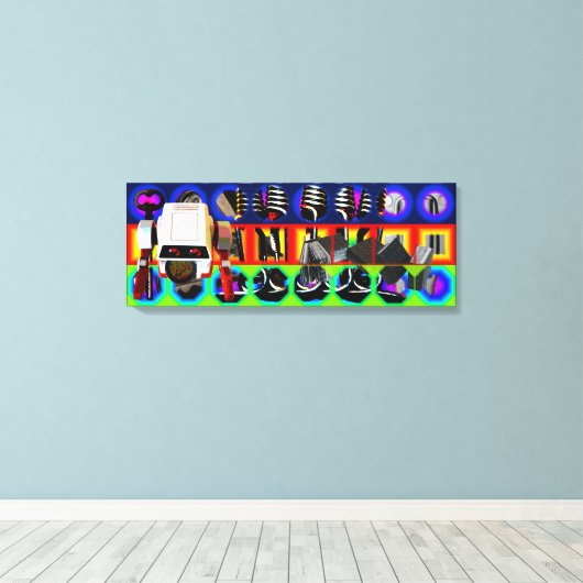 GMT 24 Heures Project Pop Psychedelic Lijst Canvas (Insitu (Houten vloer))