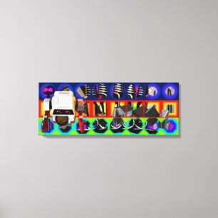 GMT 24 Heures Project Pop Psychedelic Lijst Canvas Afdruk