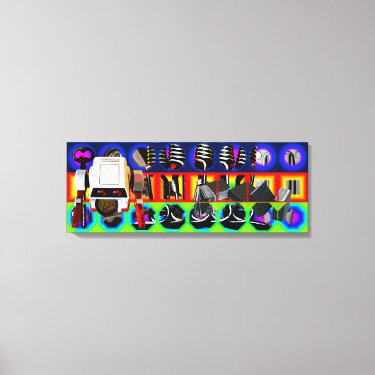 GMT 24 Heures Project Pop Psychedelic Lijst Canvas Afdruk (Voorkant)