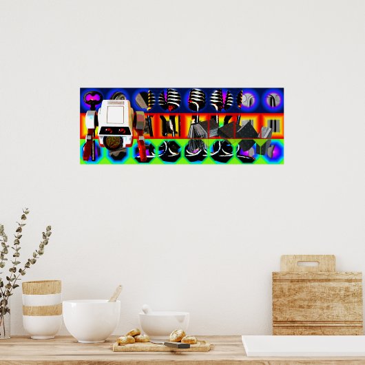 GMT 24-Heures Project Pop Psychedelic Lijst Poster (Keuken)