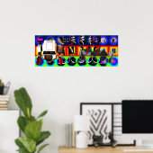 GMT 24-Heures Project Pop Psychedelic Lijst Poster (Thuiskantoor)