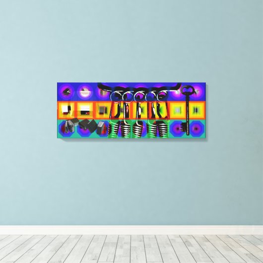 GMT 24 Heures Project Pop Psychedelic Lijsten 2 C Canvas Afdruk (Insitu (Houten vloer))