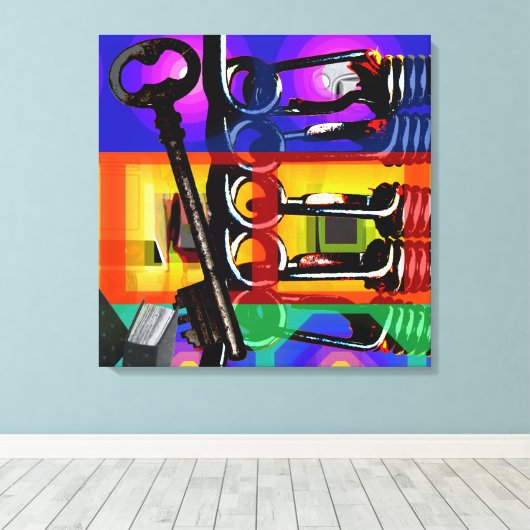 GMT 24 Heures Project Pop Psychedelic Lijsten 2 S Canvas Afdruk (Insitu (Houten vloer))