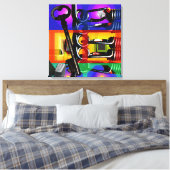 GMT 24 Heures Project Pop Psychedelic Lijsten 2 S Canvas Afdruk (Insitu (Slaapkamer))