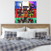 GMT 24 Heures Project Pop Psychedelic Lijsten 2 S Canvas Afdruk (Insitu (Slaapkamer))