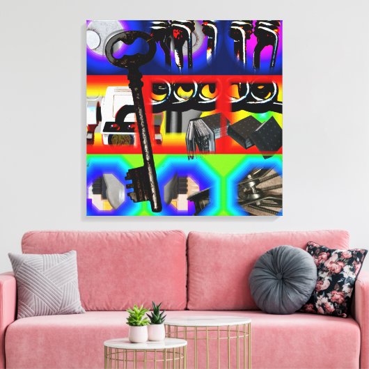 GMT 24 Heures Project Pop Psychedelic Lijsten S C Canvas Afdruk (Insitu (Woonkamer))