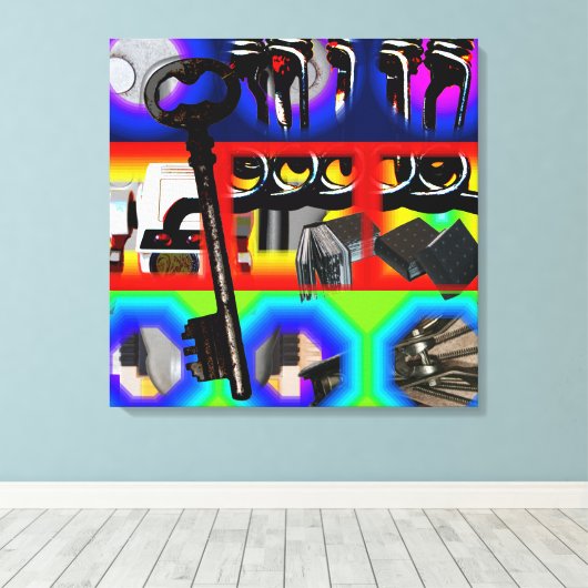 GMT 24 Heures Project Pop Psychedelic Lijsten S C Canvas Afdruk (Insitu (Houten vloer))