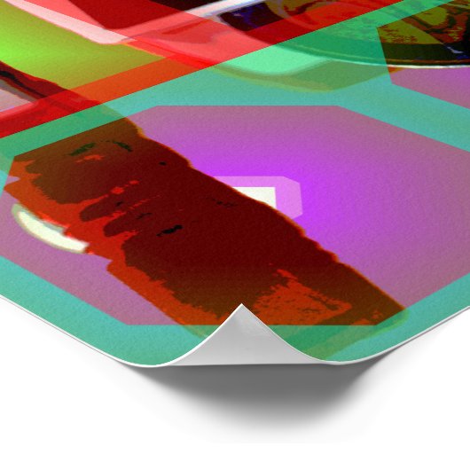 GMT 24 Heures Project Pop soft Psychedelic Lijst P Poster (Hoek)