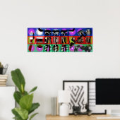 GMT 24 Heures Project Pop soft Psychedelic Lijst P Poster (Thuiskantoor)