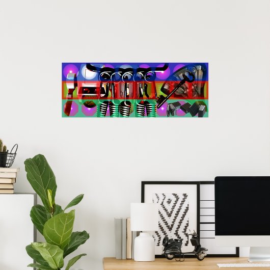 GMT 24 Heures Project Pop soft Psychedelic Lijst P Poster (Thuiskantoor)