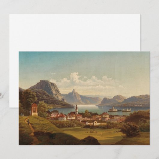 Gmunden mit Schloss Ort | Johann Wilhelm Jankowsky (Voorkant / Achterkant)