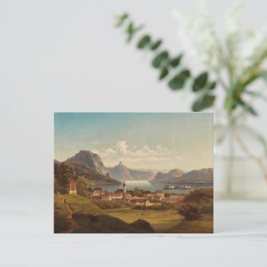 Gmunden mit Schloss Ort | Johann Wilhelm Jankowsky Briefkaart (Staand voorkant)