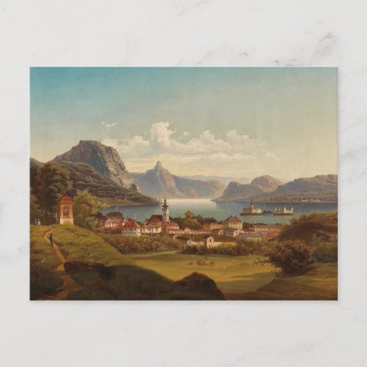 Gmunden mit Schloss Ort | Johann Wilhelm Jankowsky Briefkaart (Voorkant)
