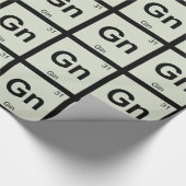 Gn - Gin Chemistry Periodic Table Symbol Cadeaupapier (Hoek)