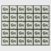 Gn - Gin Chemistry Periodic Table Symbol Cadeaupapier (Vlak)