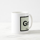 Gn - Gin Chemistry Periodic Table Symbol Koffiemok (Voorkant rechts)