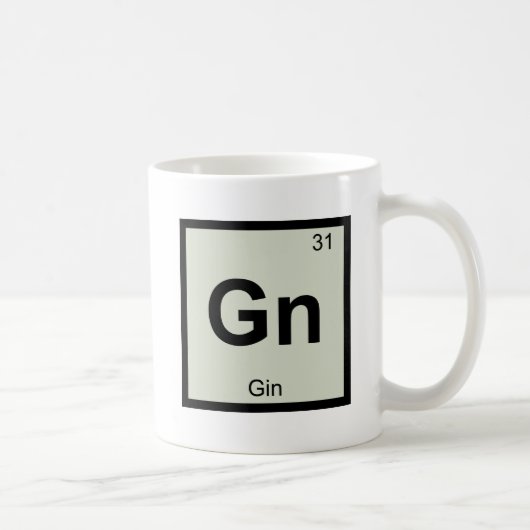 Gn - Gin Chemistry Periodic Table Symbol Koffiemok (Rechts)