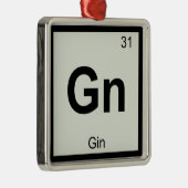 Gn - Gin Chemistry Periodic Table Symbol Metalen Ornament (Rechts)