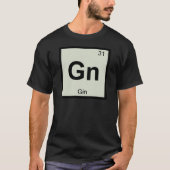 Gn - Gin Chemistry Periodic Table Symbol T-shirt (Voorkant)