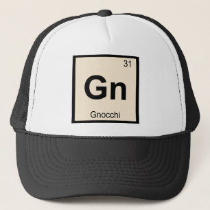 Gn - Gnocchi Chemistry Periodic Table Symbol Trucker Pet