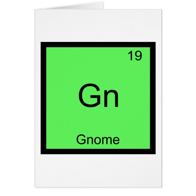 Gn - Gnome Chemistry Periodic Table Symbol (Voorkant)