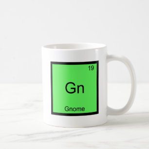 Gn - Gnome Funny Chemistry Element Symbol T-Shirt Koffiemok