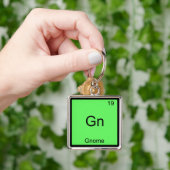 Gn - Gnome Grappig Chemie Element Symbool T-Shirt Sleutelhanger (Hand)