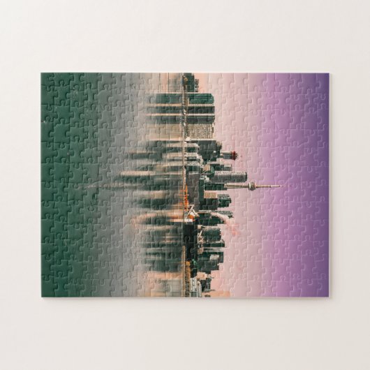 GN-toren toronto Canada Landmark Water Reflection Legpuzzel (Horizontaal)