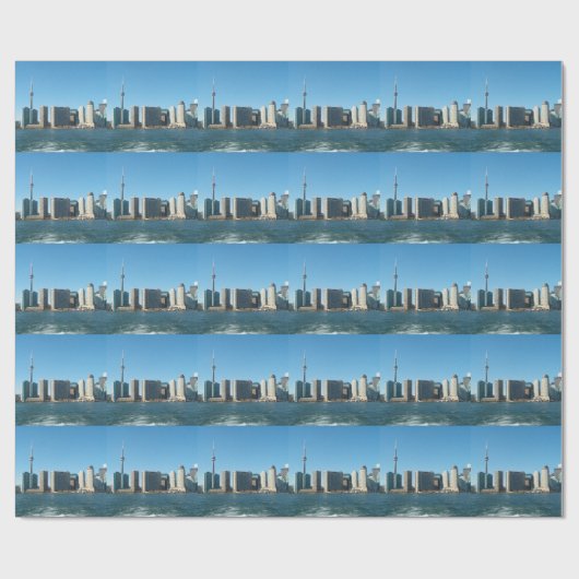 GN-toren Toronto-uitzicht van Center Island DownTo Cadeaupapier (Vlak)