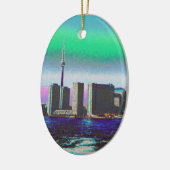 GN-toren Toronto-uitzicht van Center Island DownTo Keramisch Ornament (Links)