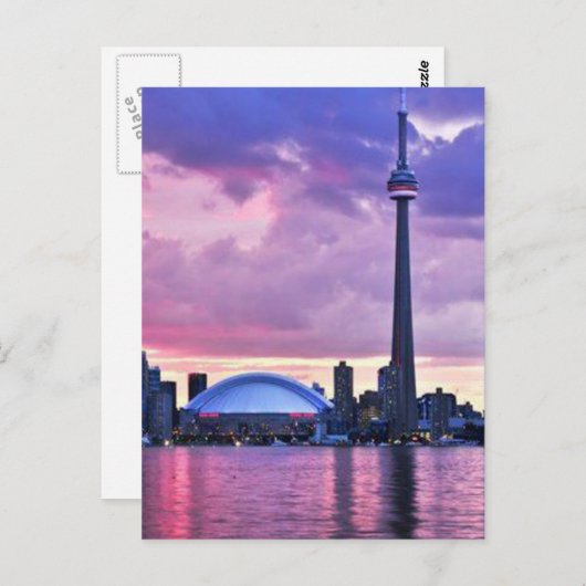 GN-toren: Uitzicht uit Centraal-eiland Toronto Briefkaart (Voorkant / Achterkant)