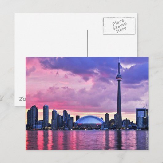 GN-toren: Uitzicht uit Centraal-eiland Toronto Briefkaart (Voorkant / Achterkant)