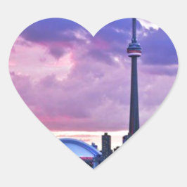 GN-toren: Uitzicht van Center Island Toronto Hart Sticker