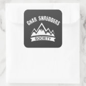 Gnar Shredders Society Vierkante Sticker (Tas)