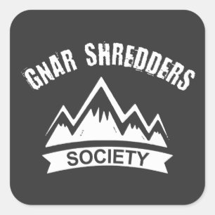 Gnar Shredders Society Vierkante Sticker