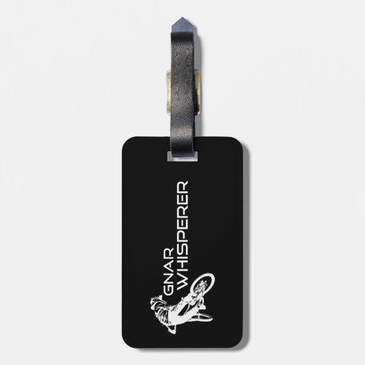 Gnar Whisperer Mountainbiken Bagagelabel (Achterkant verticaal)
